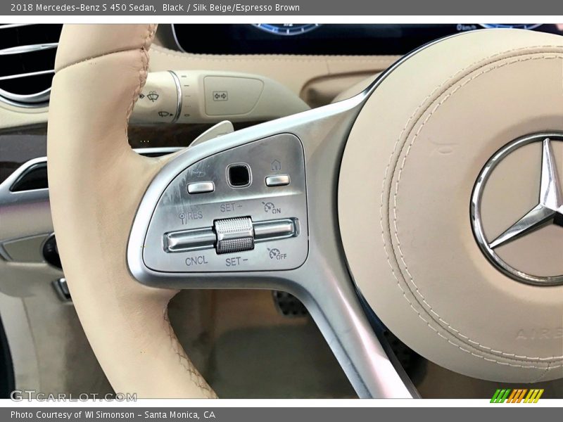 Black / Silk Beige/Espresso Brown 2018 Mercedes-Benz S 450 Sedan