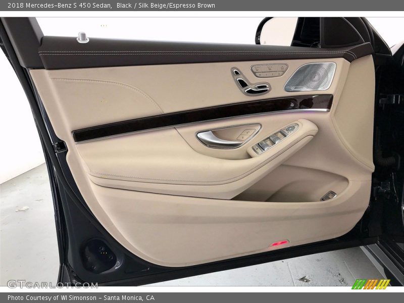 Black / Silk Beige/Espresso Brown 2018 Mercedes-Benz S 450 Sedan