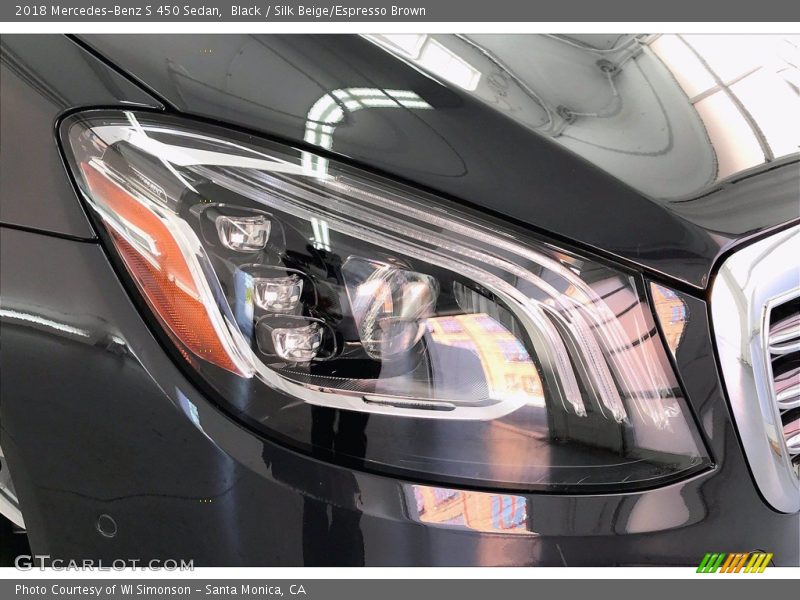 Black / Silk Beige/Espresso Brown 2018 Mercedes-Benz S 450 Sedan