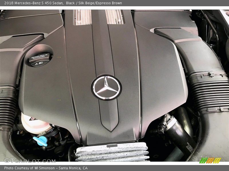 Black / Silk Beige/Espresso Brown 2018 Mercedes-Benz S 450 Sedan