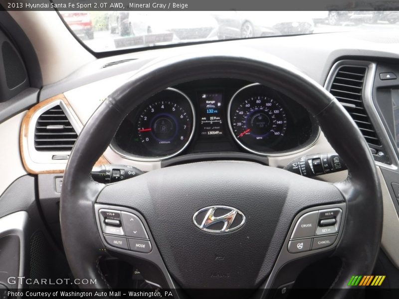 Mineral Gray / Beige 2013 Hyundai Santa Fe Sport 2.0T AWD