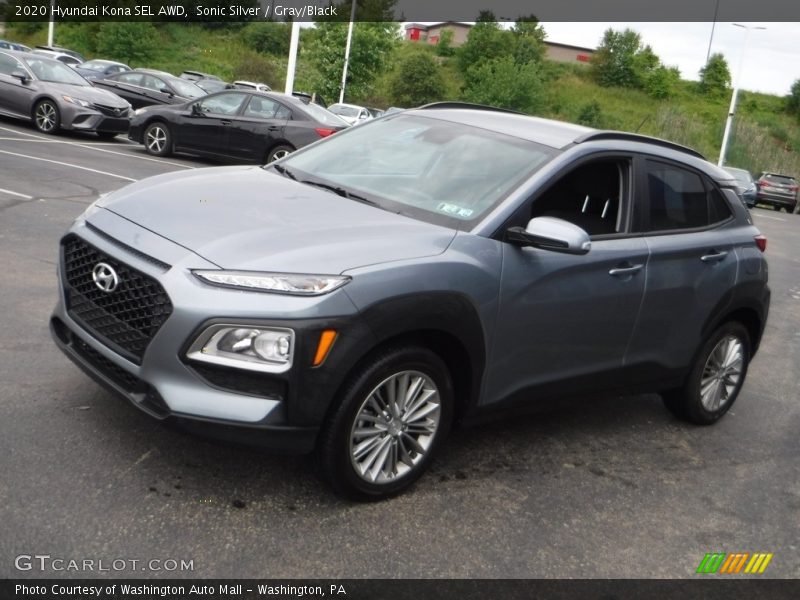 Sonic Silver / Gray/Black 2020 Hyundai Kona SEL AWD