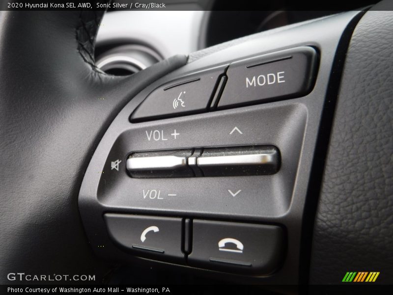 Sonic Silver / Gray/Black 2020 Hyundai Kona SEL AWD