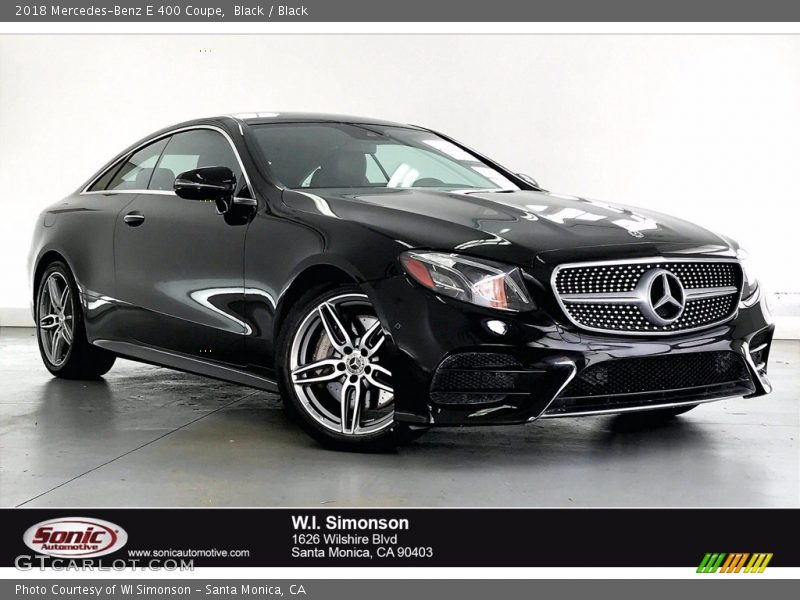 Black / Black 2018 Mercedes-Benz E 400 Coupe