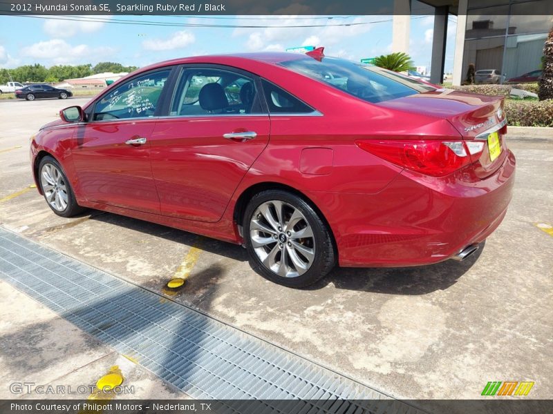 Sparkling Ruby Red / Black 2012 Hyundai Sonata SE