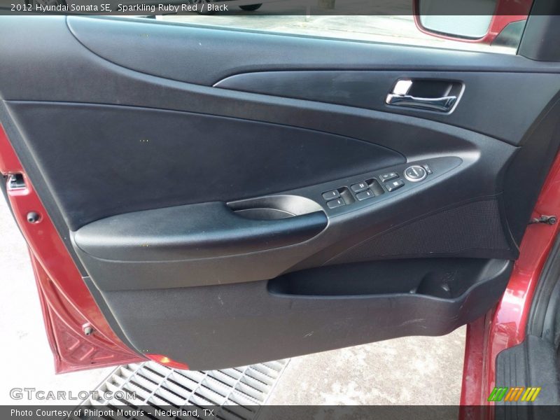 Sparkling Ruby Red / Black 2012 Hyundai Sonata SE