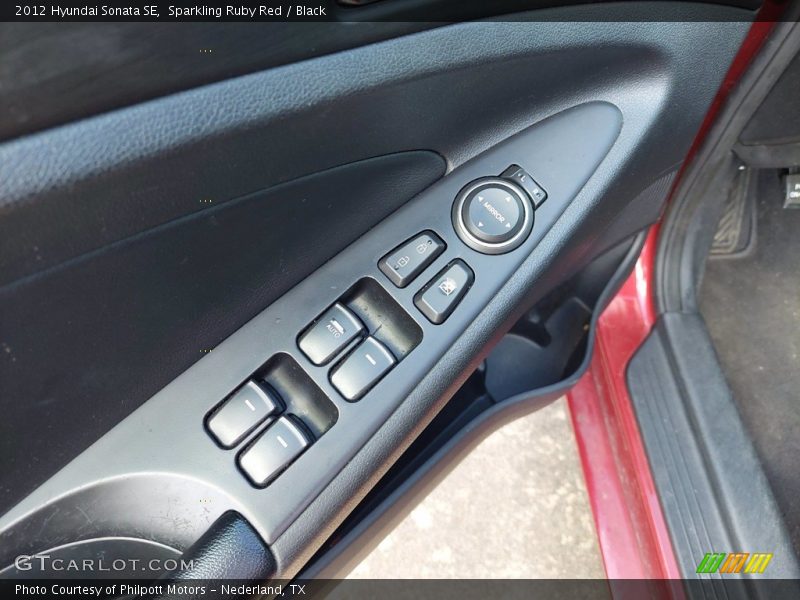 Sparkling Ruby Red / Black 2012 Hyundai Sonata SE