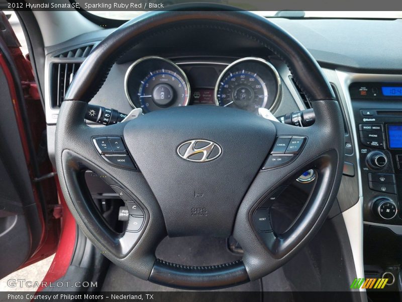 Sparkling Ruby Red / Black 2012 Hyundai Sonata SE