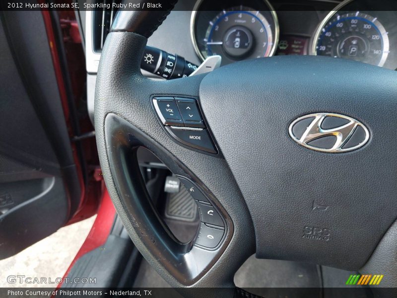 Sparkling Ruby Red / Black 2012 Hyundai Sonata SE