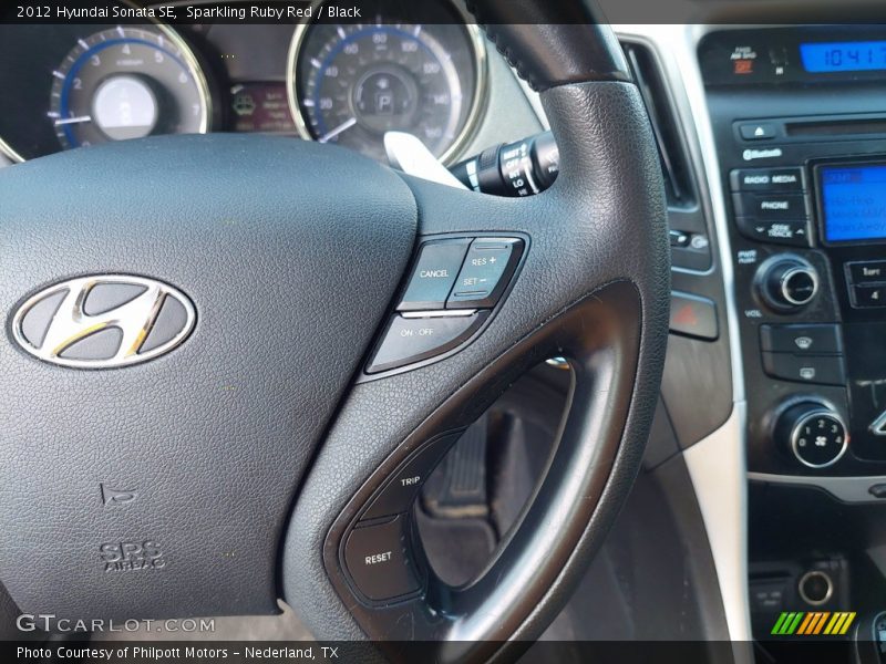 Sparkling Ruby Red / Black 2012 Hyundai Sonata SE