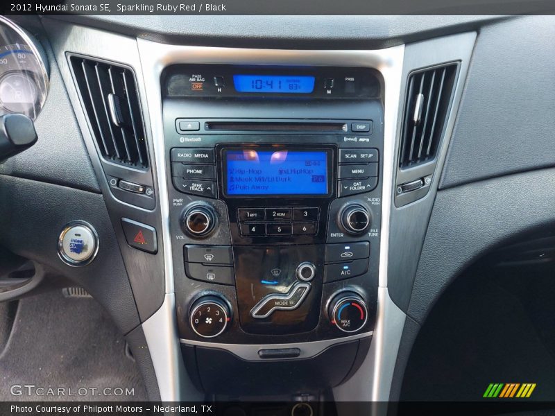 Sparkling Ruby Red / Black 2012 Hyundai Sonata SE