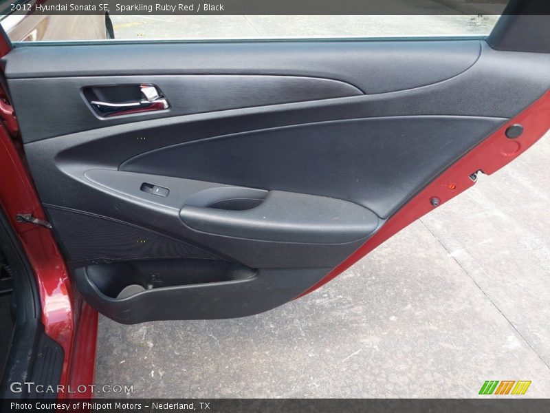 Sparkling Ruby Red / Black 2012 Hyundai Sonata SE
