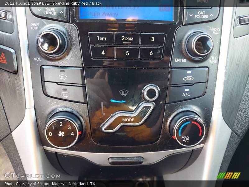 Sparkling Ruby Red / Black 2012 Hyundai Sonata SE