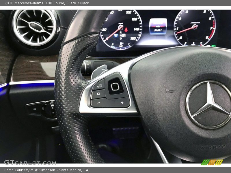 Black / Black 2018 Mercedes-Benz E 400 Coupe