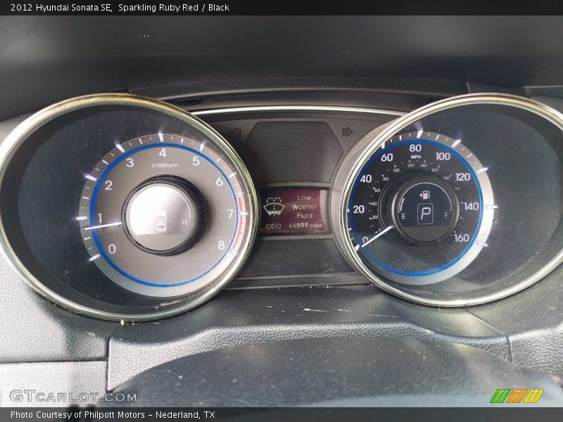 Sparkling Ruby Red / Black 2012 Hyundai Sonata SE