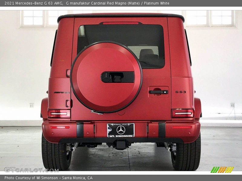 G manufaktur Cardinal Red Magno (Matte) / Platinum White 2021 Mercedes-Benz G 63 AMG