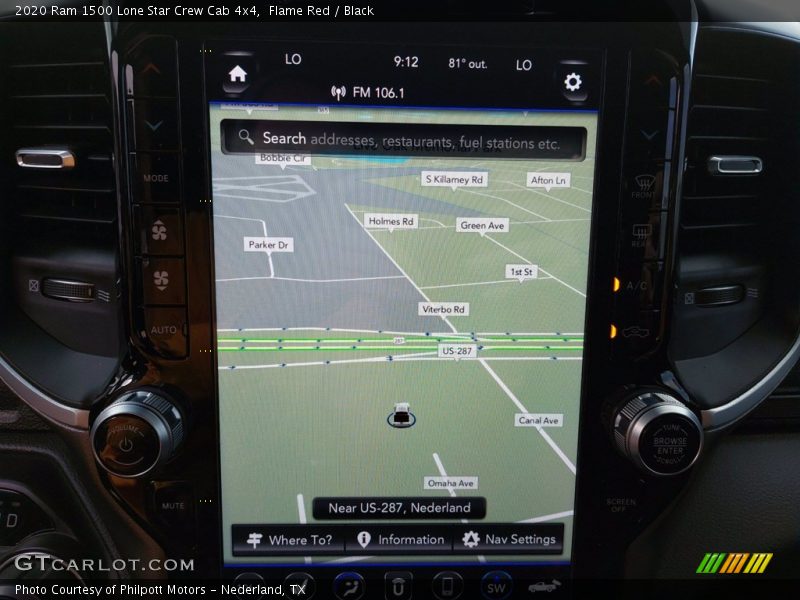 Navigation of 2020 1500 Lone Star Crew Cab 4x4