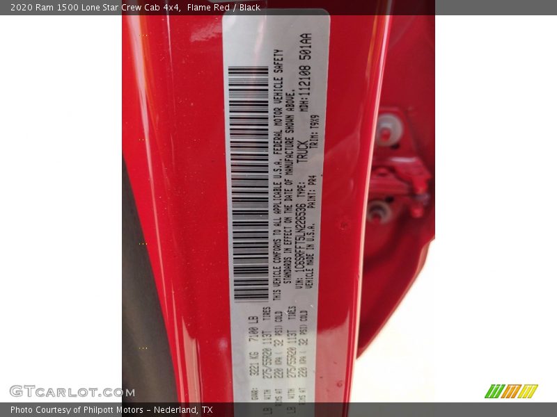Flame Red / Black 2020 Ram 1500 Lone Star Crew Cab 4x4