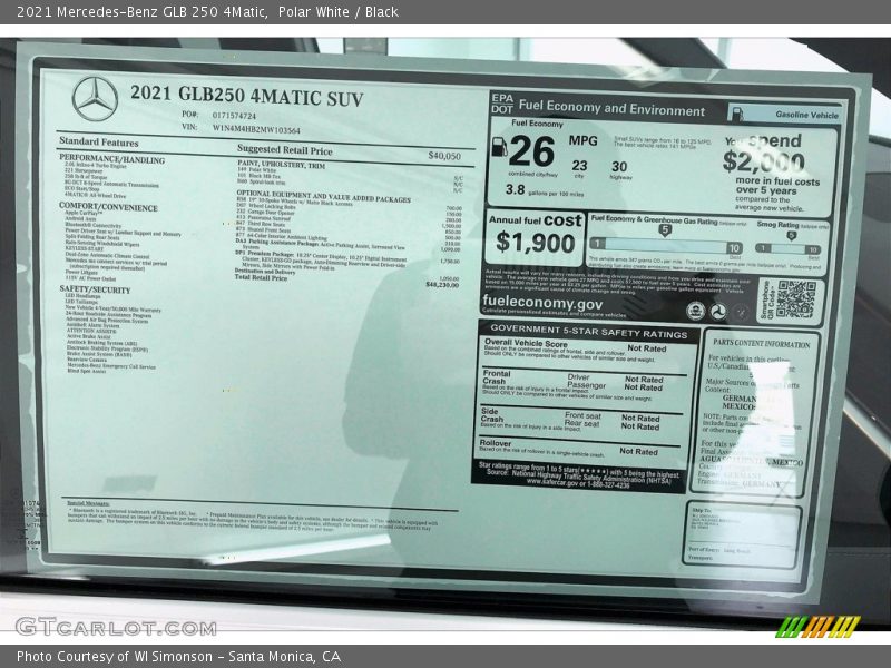 Polar White / Black 2021 Mercedes-Benz GLB 250 4Matic