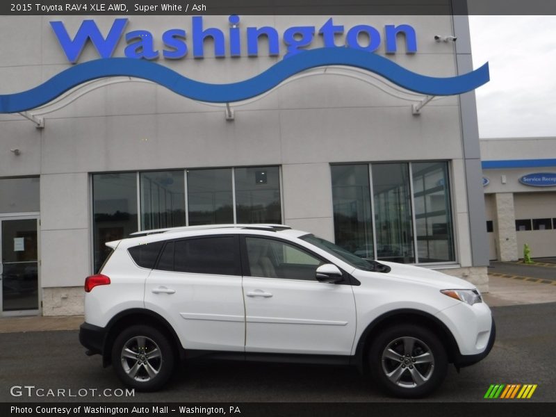 Super White / Ash 2015 Toyota RAV4 XLE AWD