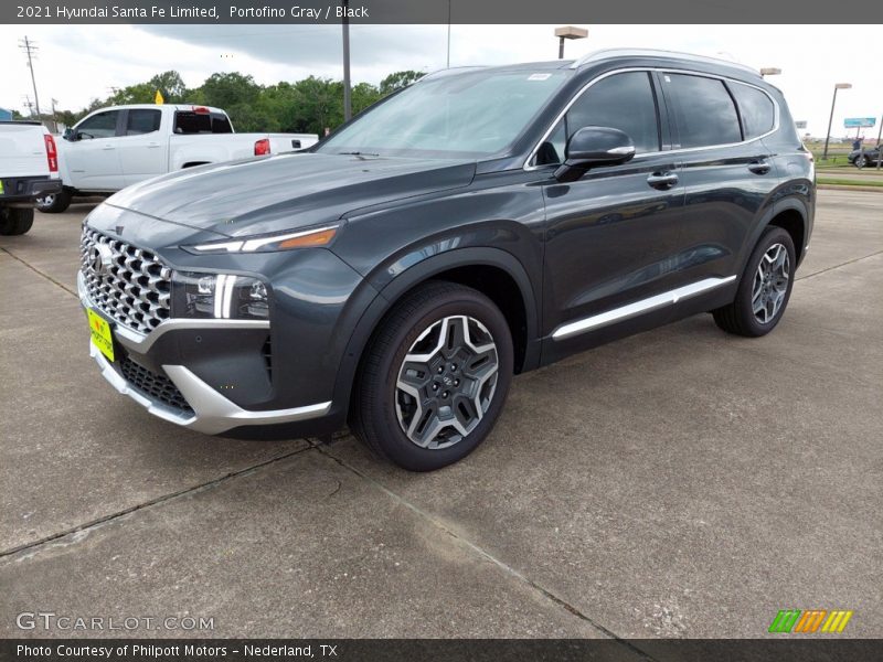 Portofino Gray / Black 2021 Hyundai Santa Fe Limited