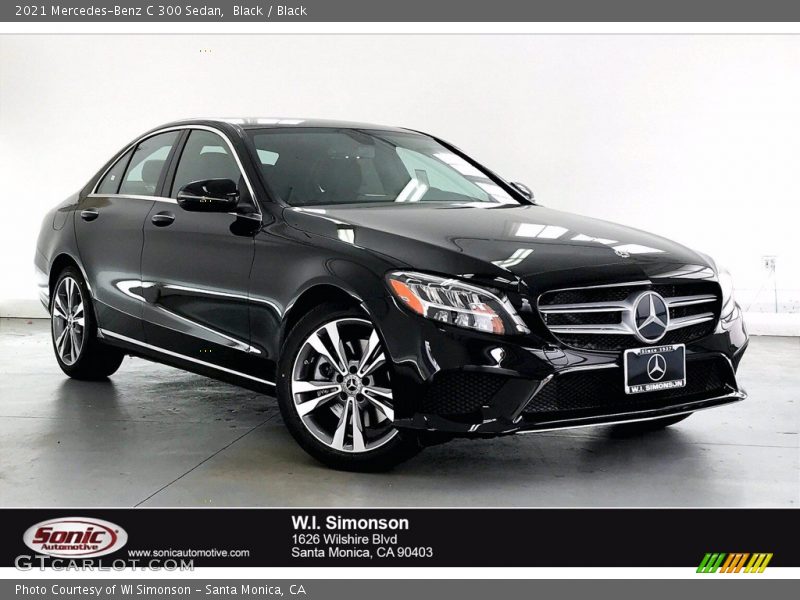 Black / Black 2021 Mercedes-Benz C 300 Sedan
