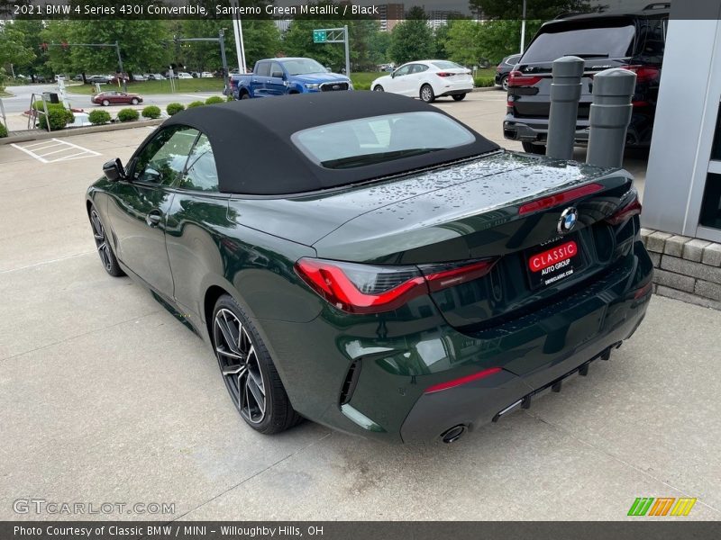 Sanremo Green Metallic / Black 2021 BMW 4 Series 430i Convertible