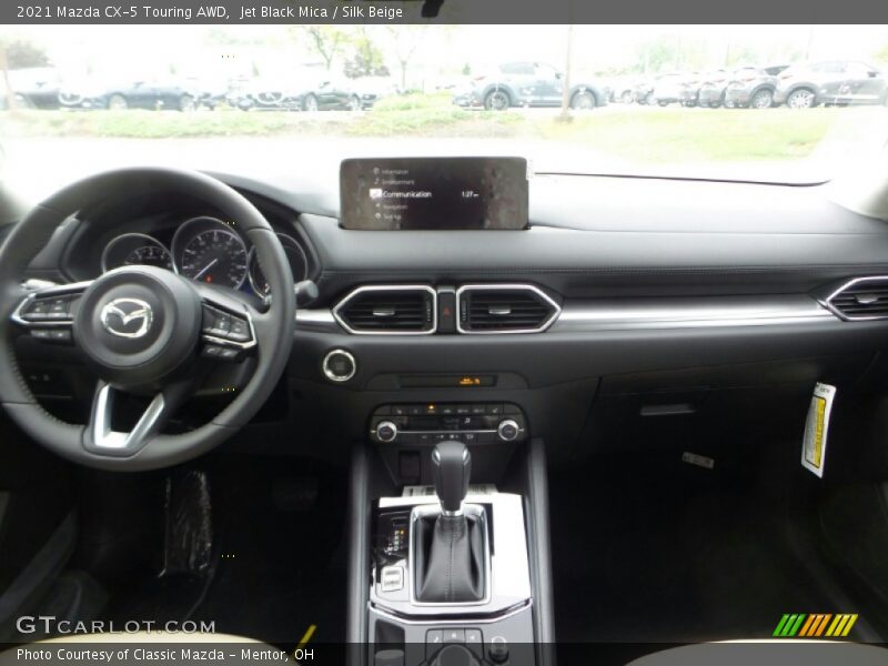 Jet Black Mica / Silk Beige 2021 Mazda CX-5 Touring AWD
