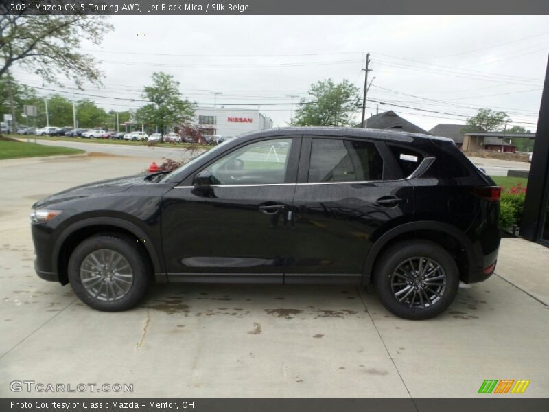 Jet Black Mica / Silk Beige 2021 Mazda CX-5 Touring AWD