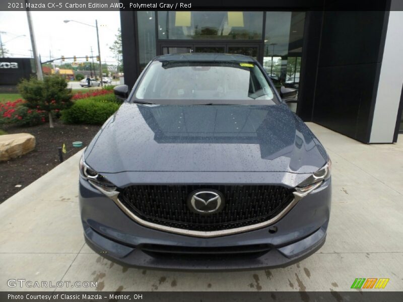 Polymetal Gray / Red 2021 Mazda CX-5 Carbon Edition AWD