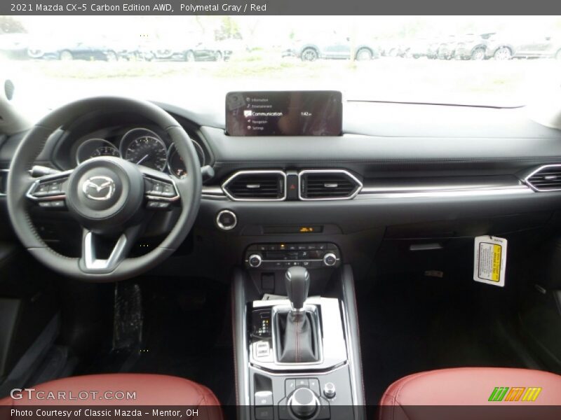 Polymetal Gray / Red 2021 Mazda CX-5 Carbon Edition AWD