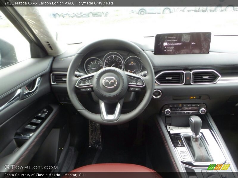 Polymetal Gray / Red 2021 Mazda CX-5 Carbon Edition AWD