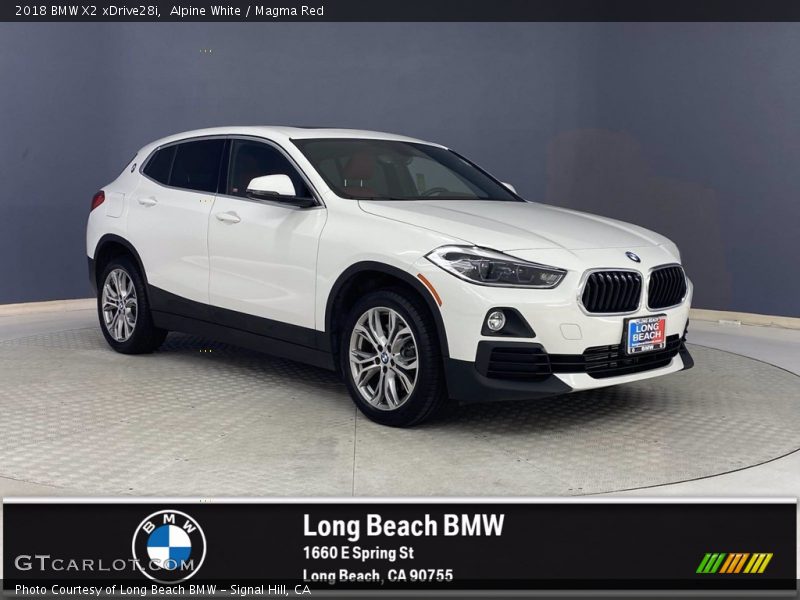 Alpine White / Magma Red 2018 BMW X2 xDrive28i