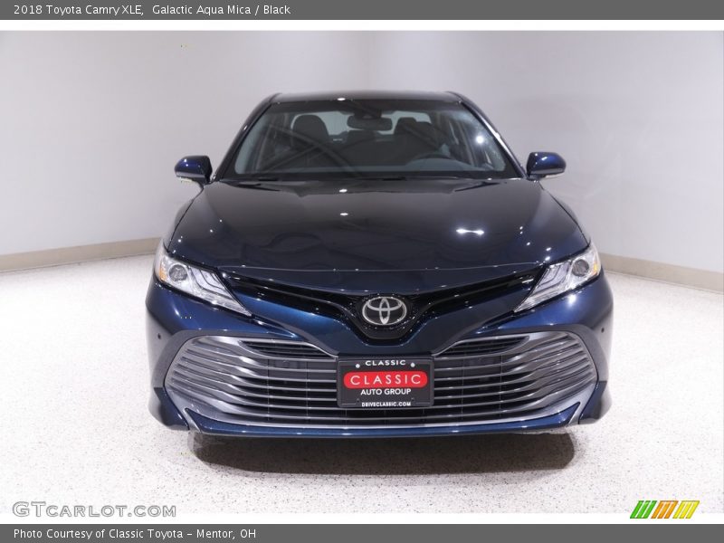 Galactic Aqua Mica / Black 2018 Toyota Camry XLE