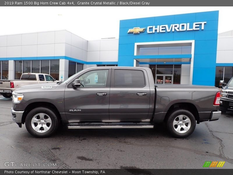 Granite Crystal Metallic / Black/Diesel Gray 2019 Ram 1500 Big Horn Crew Cab 4x4