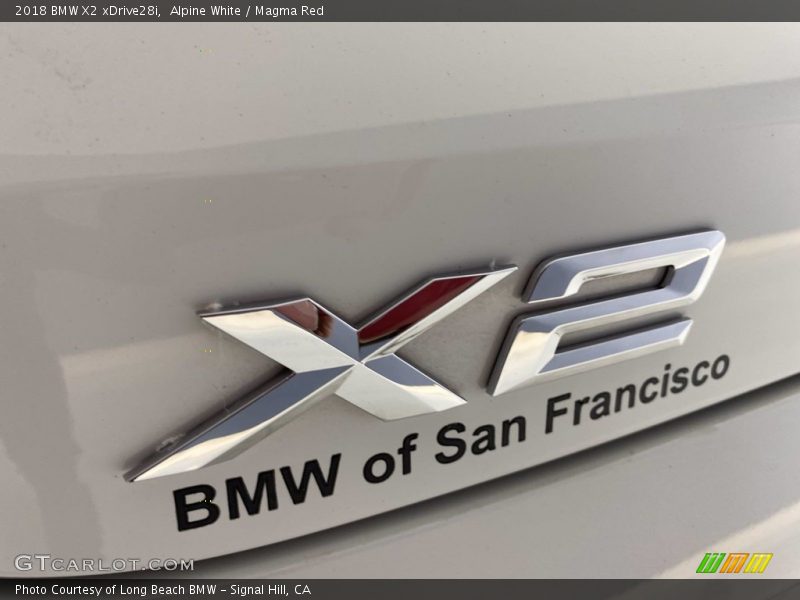 Alpine White / Magma Red 2018 BMW X2 xDrive28i