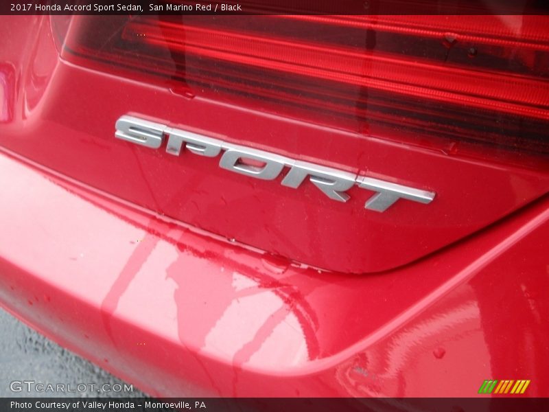 San Marino Red / Black 2017 Honda Accord Sport Sedan