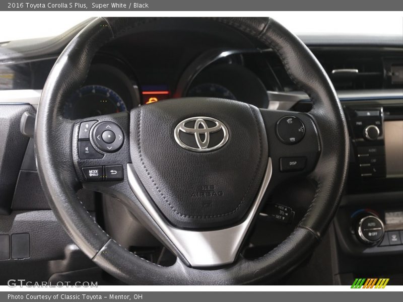Super White / Black 2016 Toyota Corolla S Plus