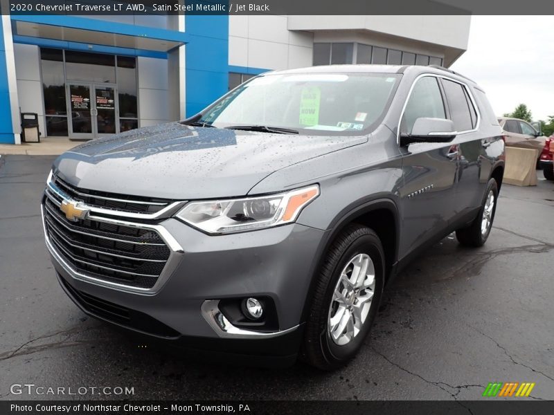 Satin Steel Metallic / Jet Black 2020 Chevrolet Traverse LT AWD