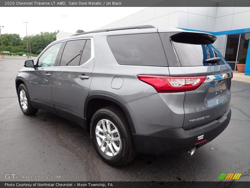 Satin Steel Metallic / Jet Black 2020 Chevrolet Traverse LT AWD