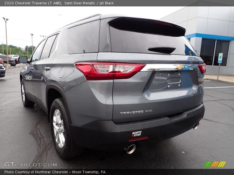 Satin Steel Metallic / Jet Black 2020 Chevrolet Traverse LT AWD
