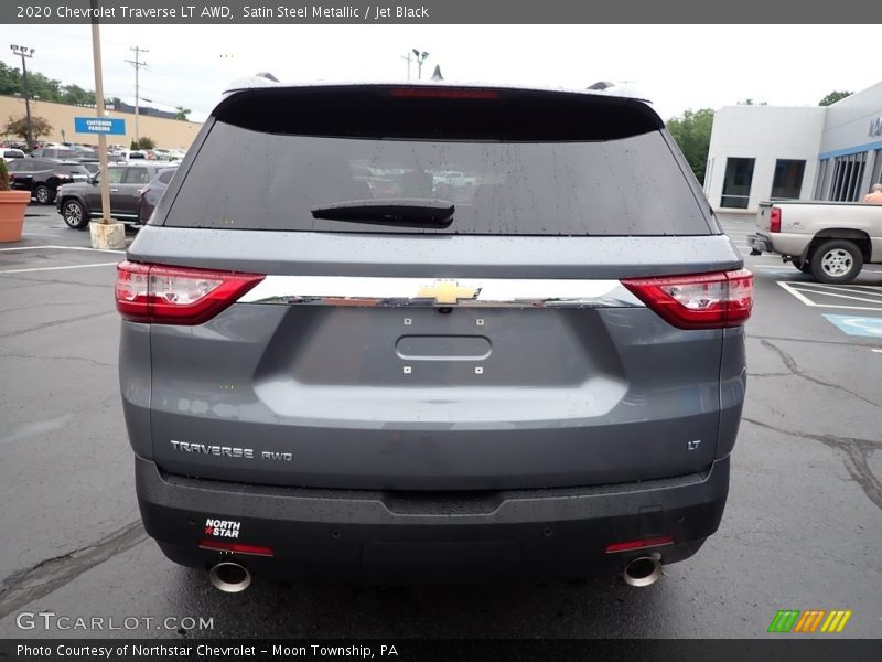 Satin Steel Metallic / Jet Black 2020 Chevrolet Traverse LT AWD