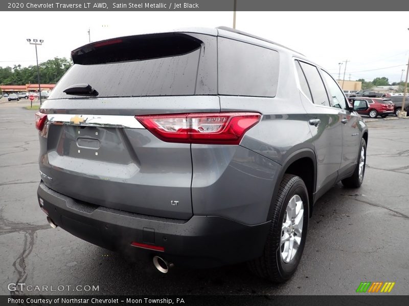 Satin Steel Metallic / Jet Black 2020 Chevrolet Traverse LT AWD