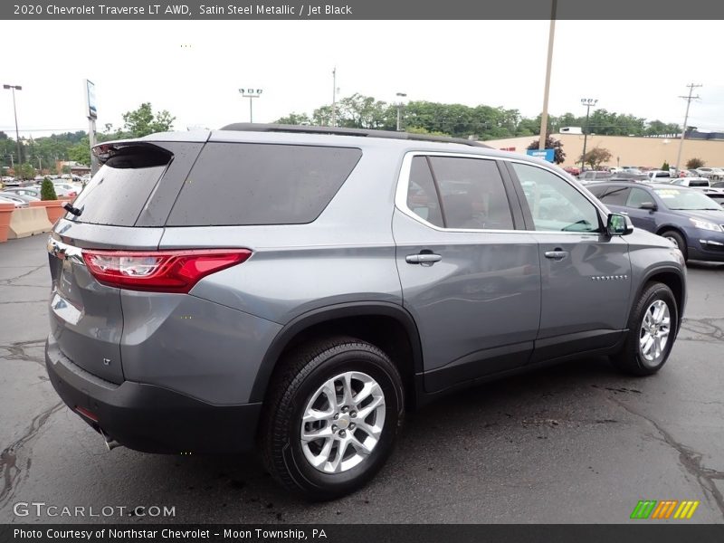 Satin Steel Metallic / Jet Black 2020 Chevrolet Traverse LT AWD
