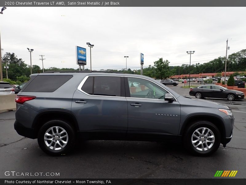 Satin Steel Metallic / Jet Black 2020 Chevrolet Traverse LT AWD