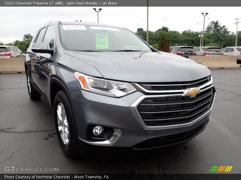 Satin Steel Metallic / Jet Black 2020 Chevrolet Traverse LT AWD