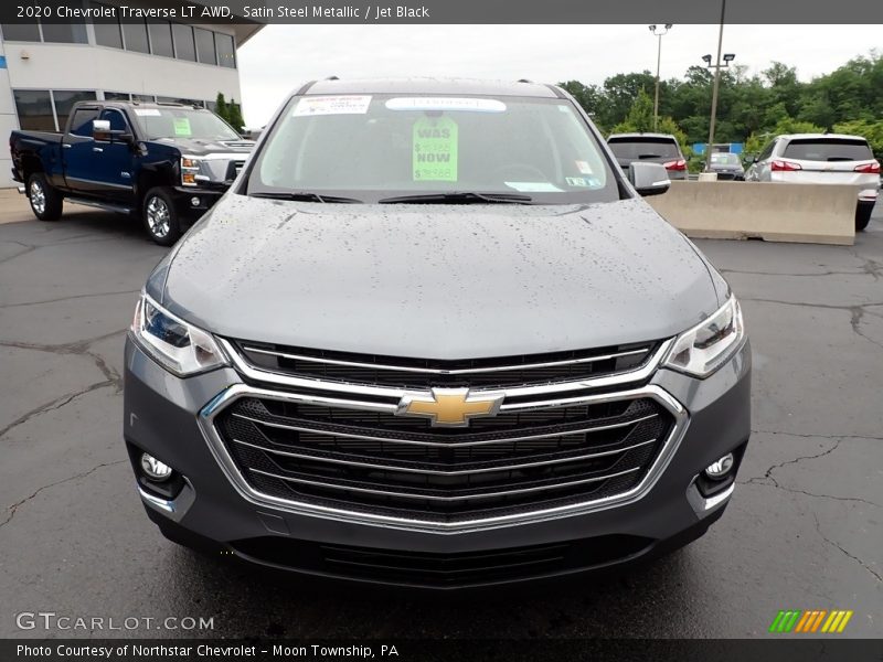 Satin Steel Metallic / Jet Black 2020 Chevrolet Traverse LT AWD