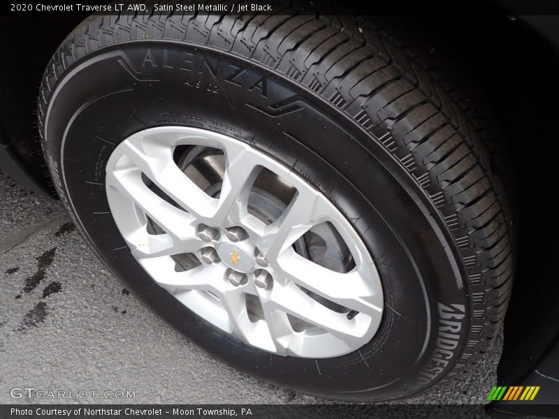 Satin Steel Metallic / Jet Black 2020 Chevrolet Traverse LT AWD