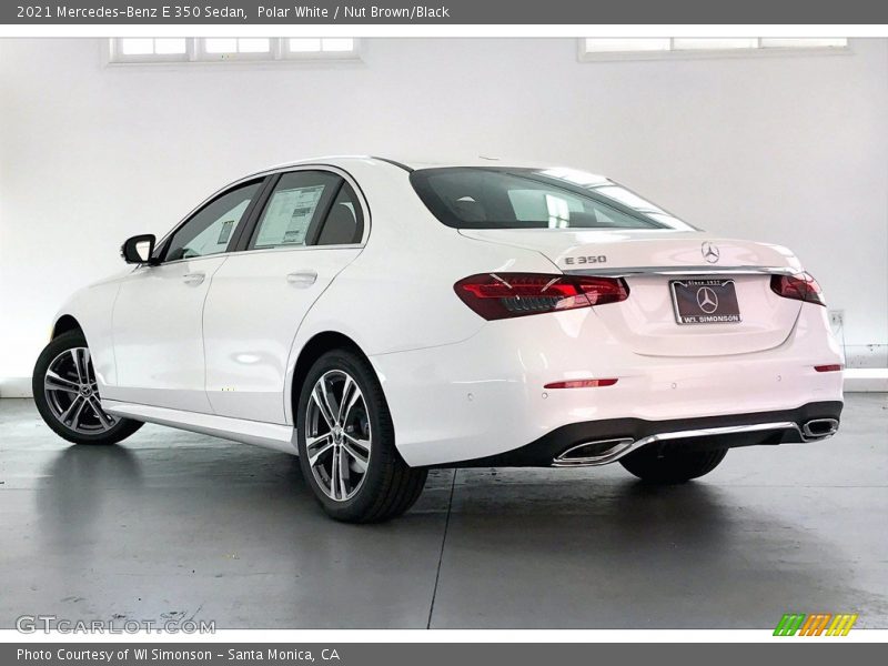 Polar White / Nut Brown/Black 2021 Mercedes-Benz E 350 Sedan