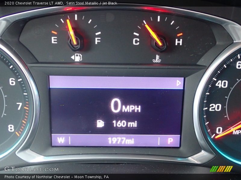 Satin Steel Metallic / Jet Black 2020 Chevrolet Traverse LT AWD